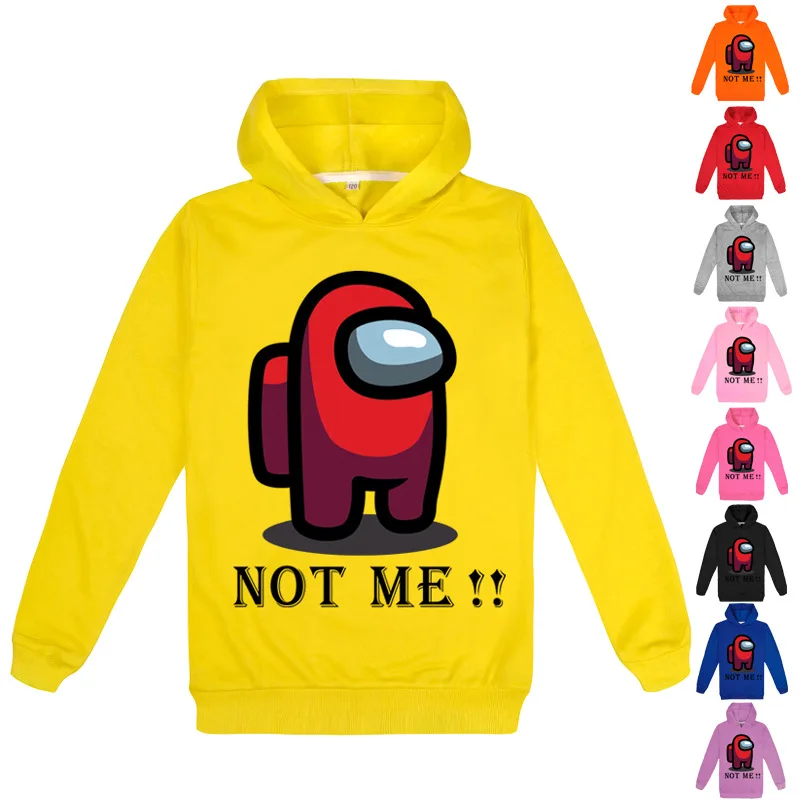 

2-16Y Children Game Among Us Hoodie Kids Cartoon Printed Sweatshirt Boys Anime Pullover Hoodies Autumn Girls Sweater Casual Tops