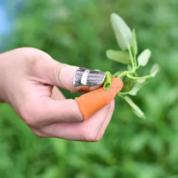 

Portable Index Finger Cover Harvesting Plant Tools Trim Stainless Steel Picking Separator Vegetable Thumb Cutter Quick Garden