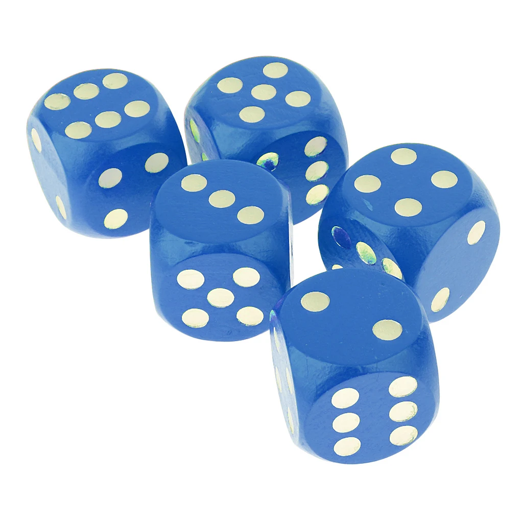 10 Piece/Set 3cm Wooden Dice D6 Six Sided Dotted Dice Dies for D&D TRPG Toy