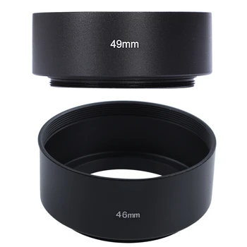 

2 Pcs Mount Standard Metal Lens Hood for Canon Nikon Pentax Sony Olympus, 46Mm & 49Mm