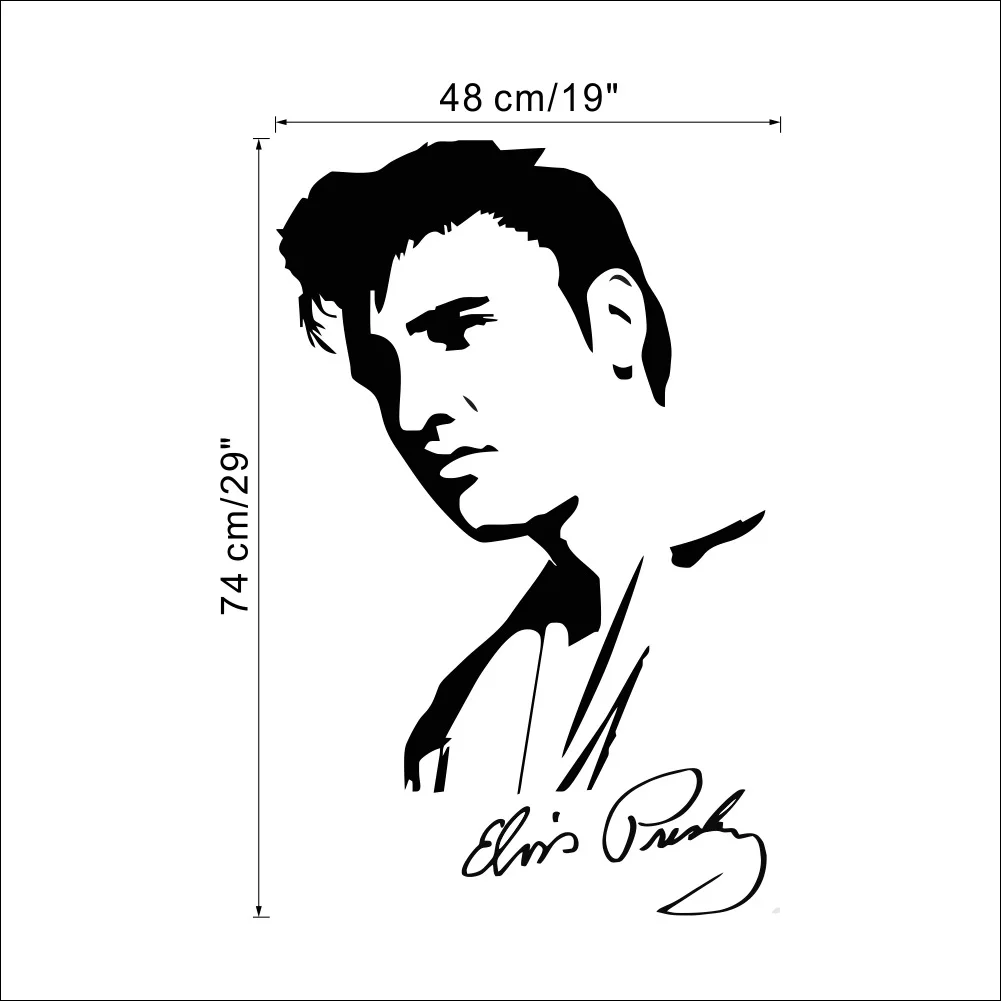 ZY New Style Elvis-9 Elvis Foreign Trade Carved Living Room Bedroom Wall Adhesive Paper Wholesale Waterproof Removable