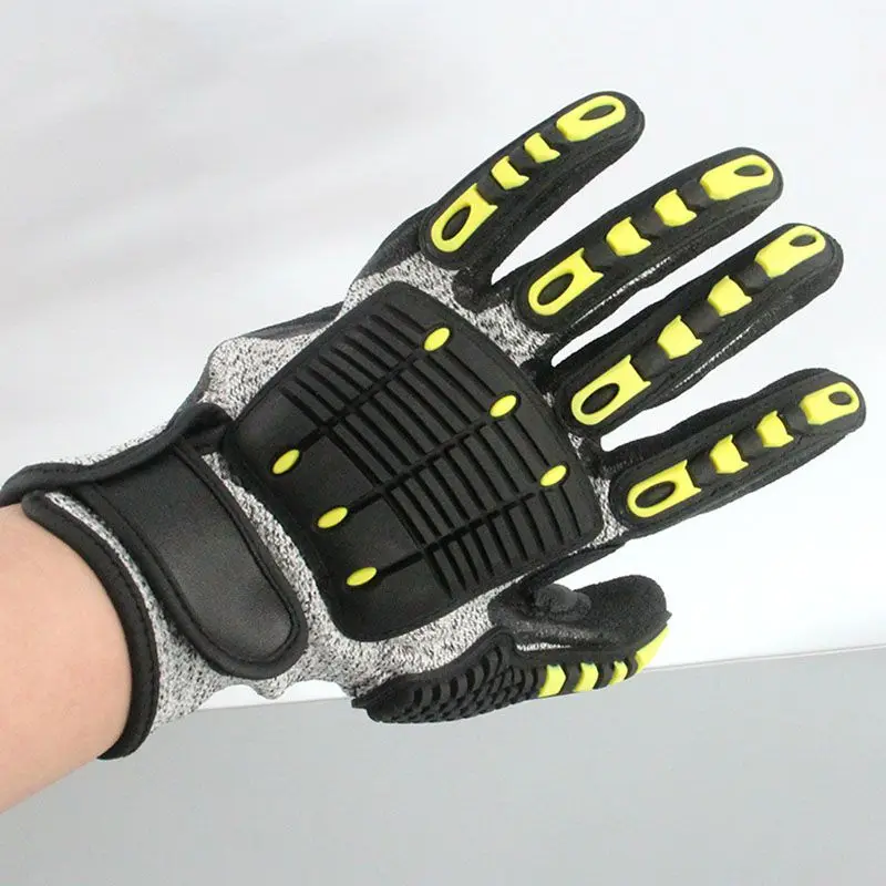 Анти-столкновения анти-порезы спасательные механические перчатки износостойкие Нескользящие маслостойкие Противоударные Защитные перчатки для рук рабочие перчатки