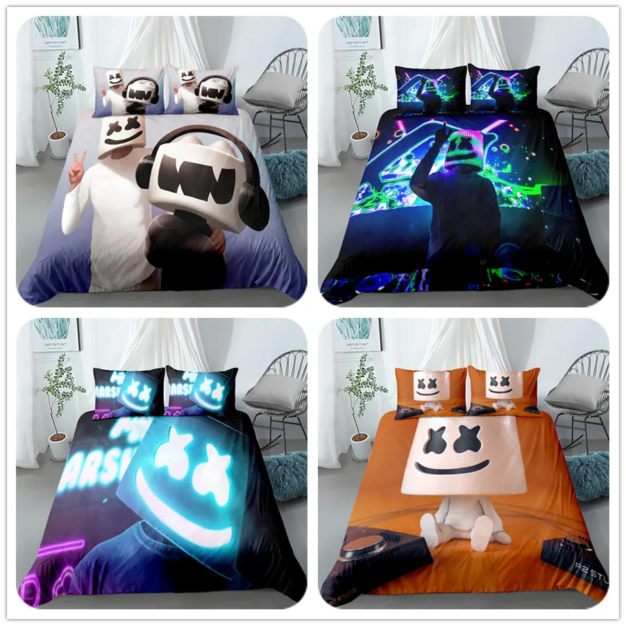 Dj Cartoon Piumino/Doona Cover Set Singolo Twin Double Queen King Cal King Size Biancheria Da Letto Set