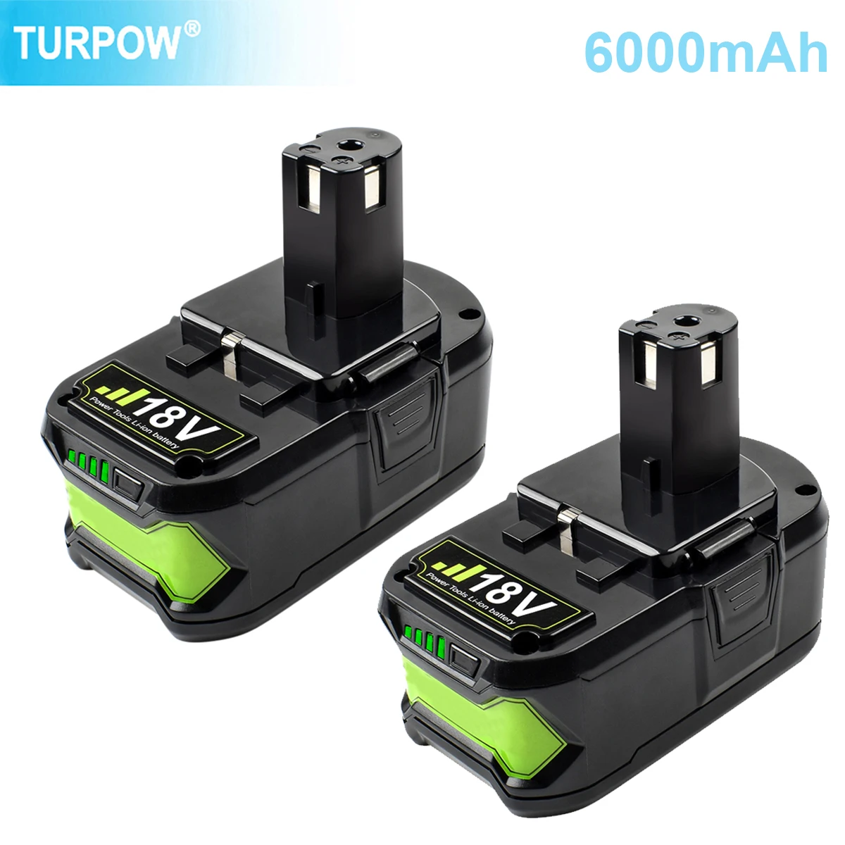 Литий-ионная аккумуляторная батарея Turpow 6000 мАч 18 в для Ryobi P108 P107 P105 P104 P103 P102