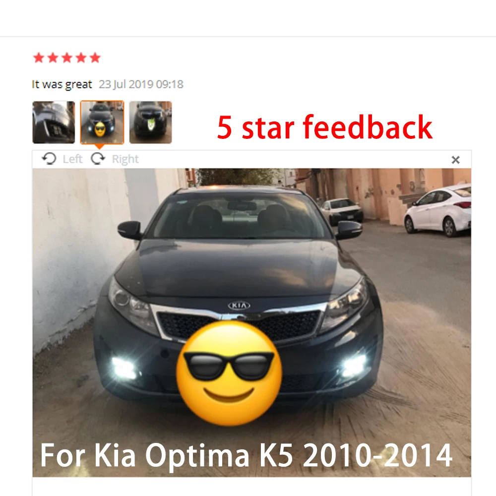 MZORANGE For Kia Optima K5 2010- LED Daytime Running Light Car Accessories Waterproof ABS 12V DRL Fog Lamp Day Light