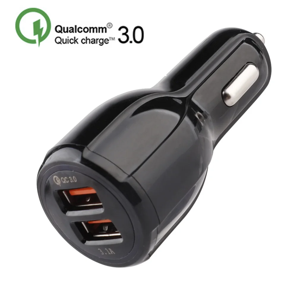 USB зарядное устройство Быстрая зарядка 3,0 зарядное устройство для телефона 2 порта автомобильное зарядное устройство для iPhone 6 6S 7 8 Plus X XS samsung s10 Xiaomi