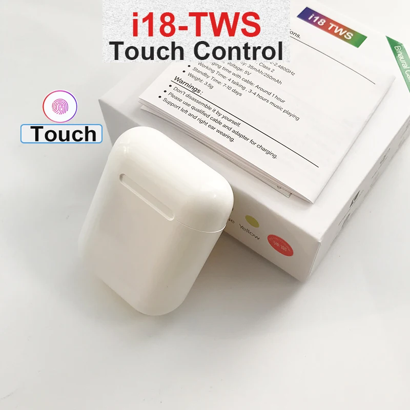 

Original Mini i18 TWS Wireless Earphone Bluetooth 5.0 Headphone Sports Touch Headset for Android xiaomi Iphone ear for i20 i30