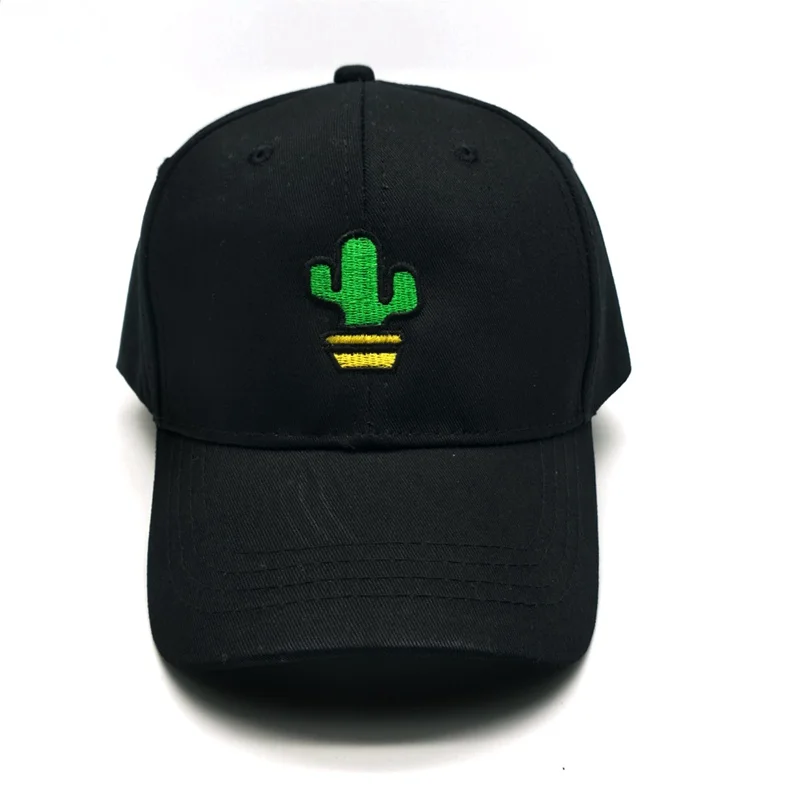 Men Women Hat Caps Cactus Embroidery Baseball Cap Simple Fashion Cartoon Couple Visor Adjustable Snapback Sunhat | Аксессуары для