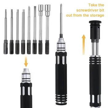 

New 8 in 1 Hex Socket Driver Hexagon Screwdriver Set for RC Models Aluminum Hand Tool
