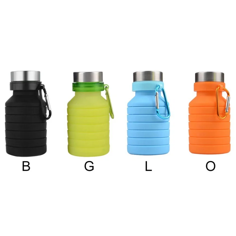 Outdoor Travel Drinking Collapsible Sport Bottle Portable Silicone Water Bottle Retractable Folding Coffee Bottle for water
