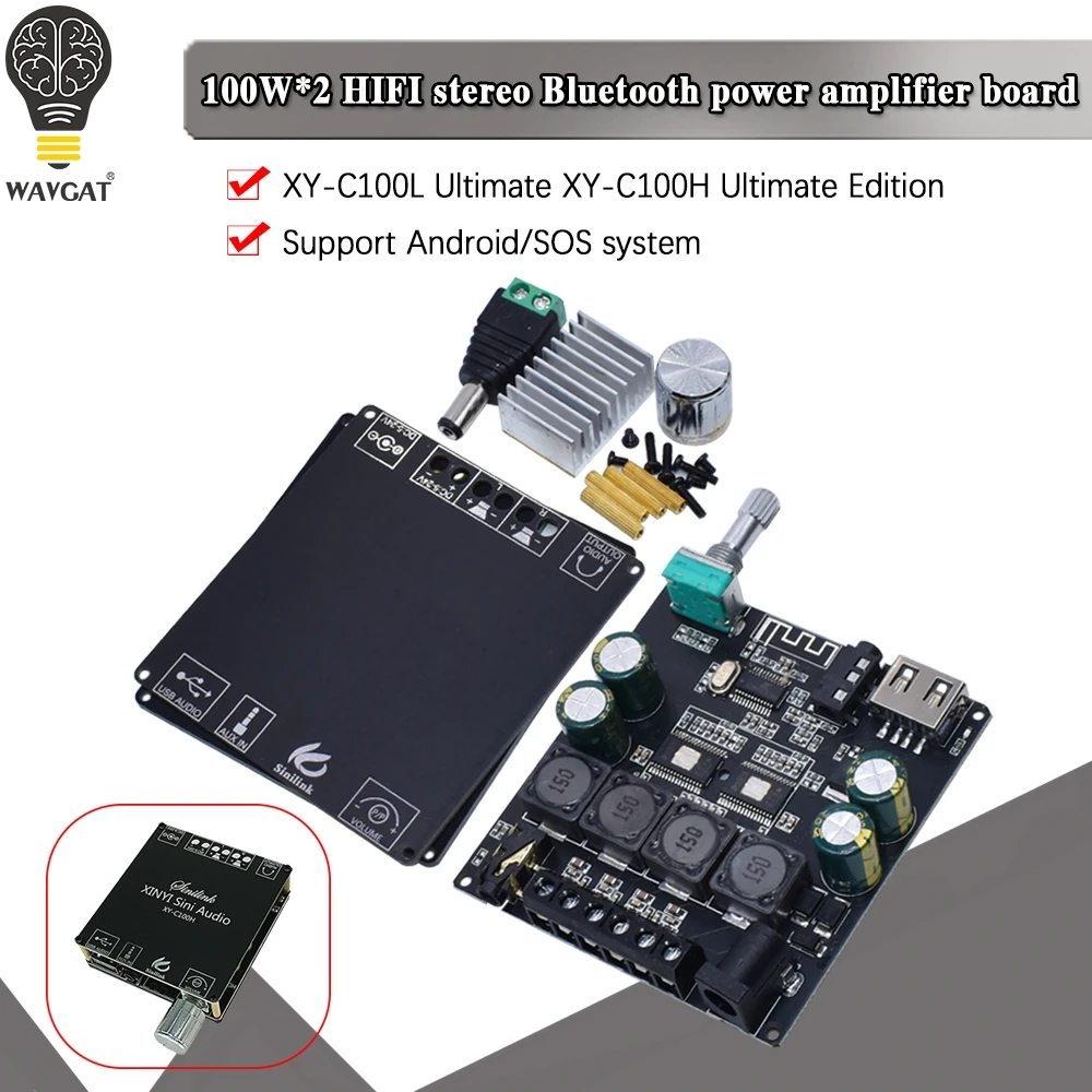 TPA3116 Bluetooth 5.0 100W+100W HIFI High Power Digital Amplifier Stereo Board U 
