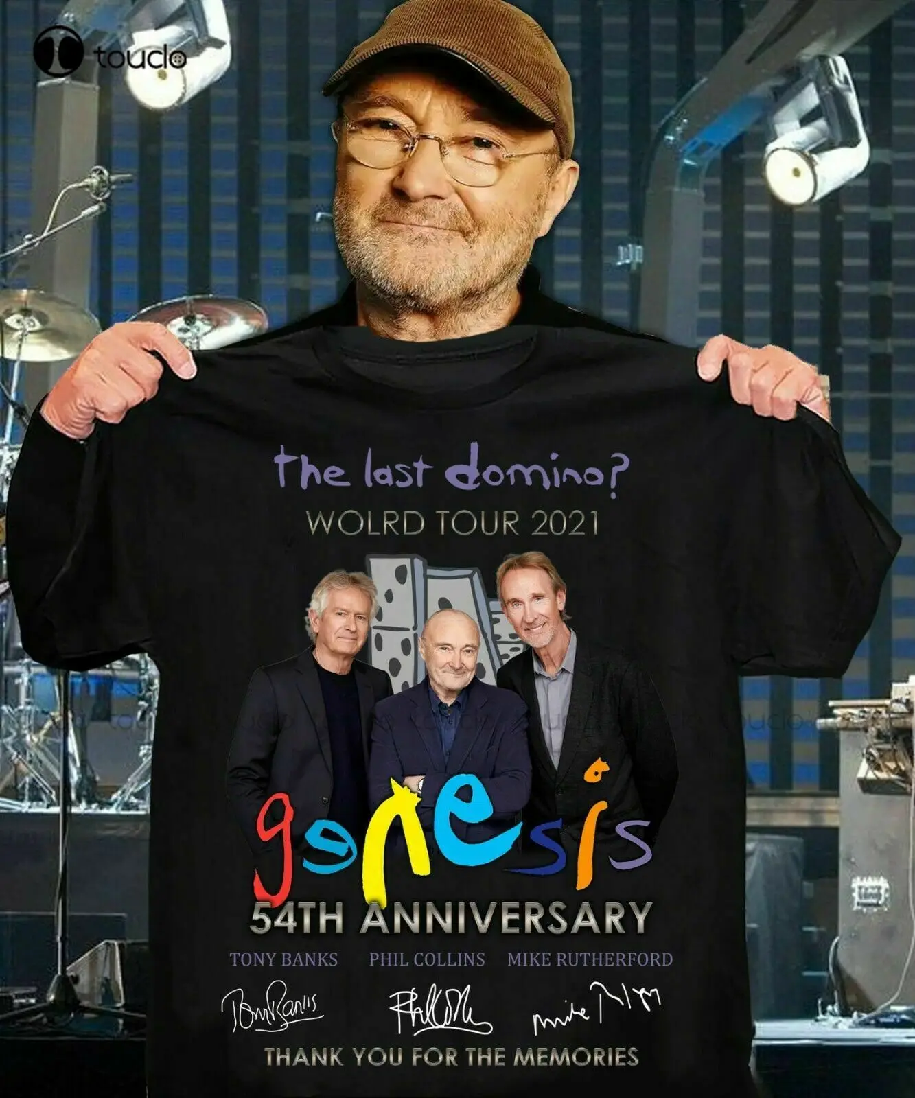 The last domino world tour 2021 Genesis 54th anniversary thank you for t-shirt