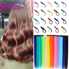 AIYEE, длинные прямые волосы крутого цвета, накладные волосы на заколках, яркие радужные волосы, розовые синтетические волосы