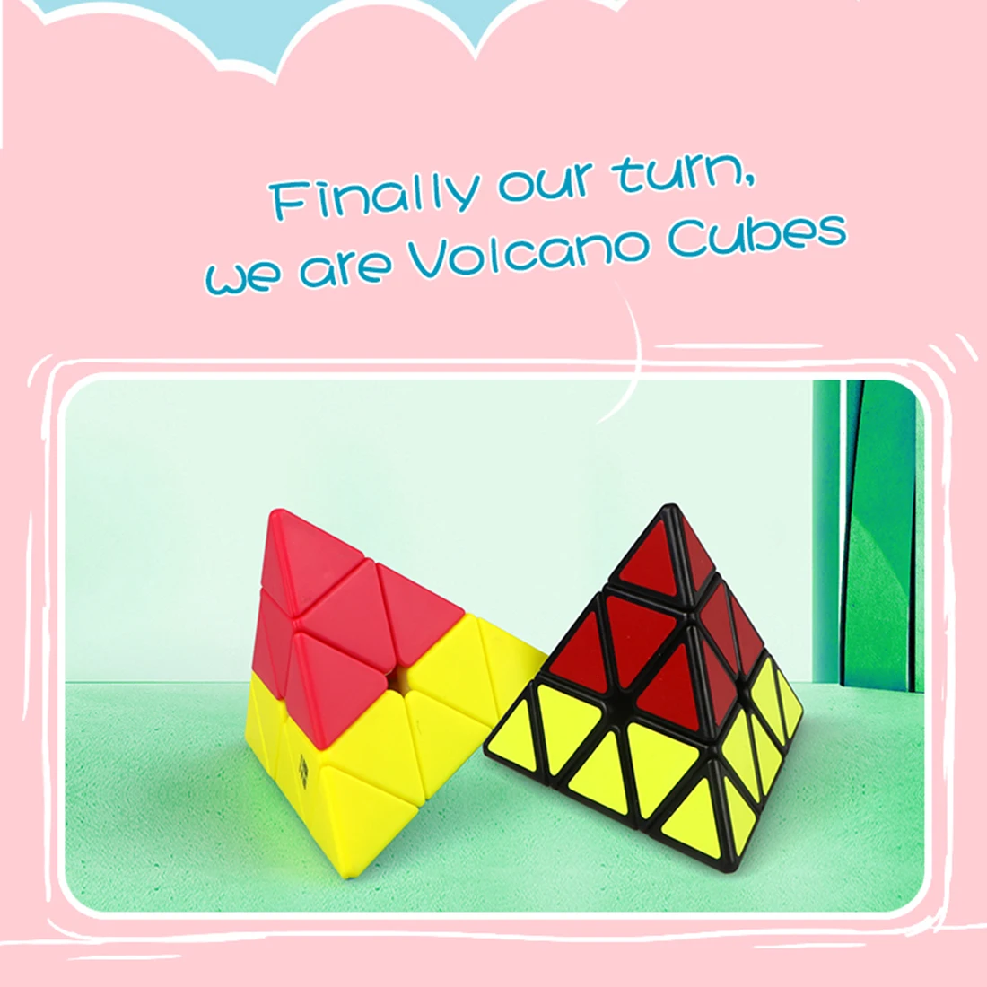 Surwish Qiyi вулкан волшебный куб Пирамида Пазлы игрушки Дети Рождественский подарок Новое поступление-яркий цвет
