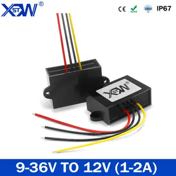 

XWST Boost Buck Module 9-36V to 12V 1A 2A Step Down / Up Voltage Stabilizer Regulator 24W DC-DC Converter With CE for Car Solar