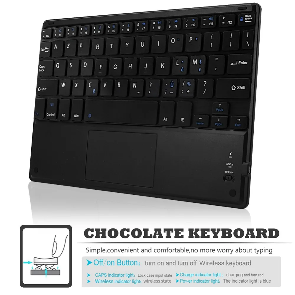 For Apple iPad 10.2 US Bluetooth Keyboard Black Leather Flip Stand Case Set Tablet Protective Case Spain Russian Keyboard