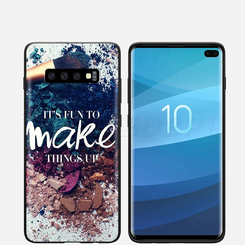 Webbedepp красивый девичий чехол под кисти для макияжа для samsung Galaxy S7 S8 S9 S10 Edge Plus Note 10 8 9 A10 A20 A30 A40 A50 A60 A70