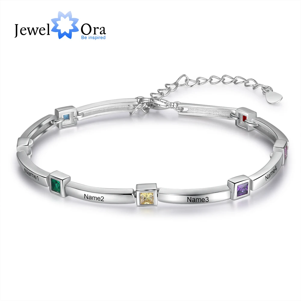 

Индивидуальные инкрустированные квадратные фотообои и браслеты JewelOra, индивидуальные оригинальные браслеты для мам, рождественские подарки