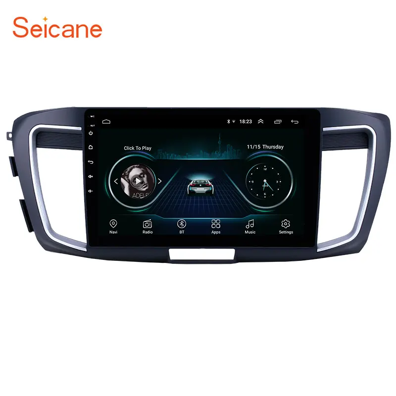 

Seicane 10.1 inch Android 8.1 Car GPS Navigation Radio Head Unit for 2013 Honda Accord 9 2.4L High version support Carplay TPMS