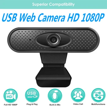 

In Stock 5 Million Pixels Auto Focus Webcam HD 1080P Webcam Built-in Microphone High-end Video Call Web Camera For PC Laptop