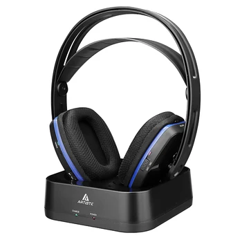 

Artiste D2 2.4GHz HiFi bluetooth Headphone Deep Bass Wireless TV Headphone with Transmitter Dock For Mobile Phone Music