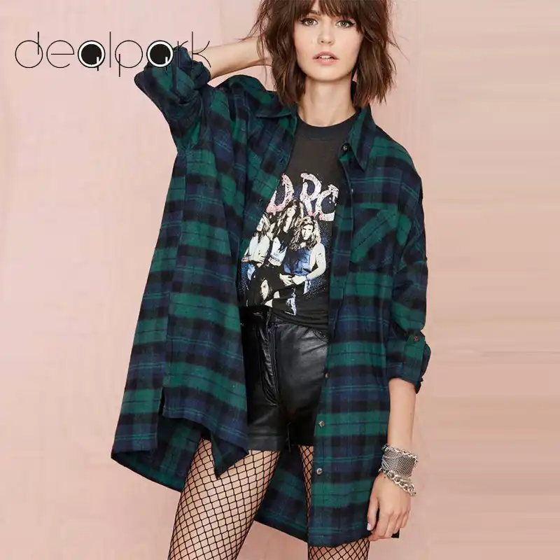 women's plus size checkered shirt