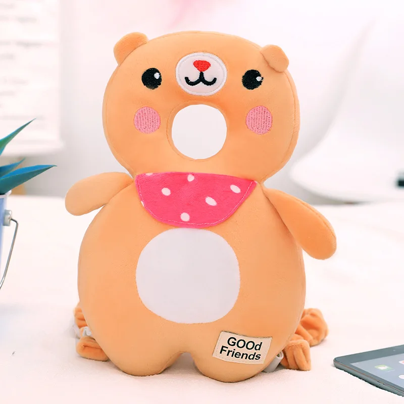 Cartoon animal baby plush toy head protection cushion pillow toddler headrest cushion child head back anti-fall pad