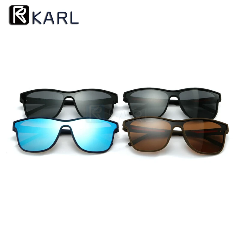 Карл поляризационные солнцезащитные очки Мужские квадратные солнцезащитные очки для вождения фирменный Дизайн TR90 оправа оттенки женские очки аксессуары синие очки