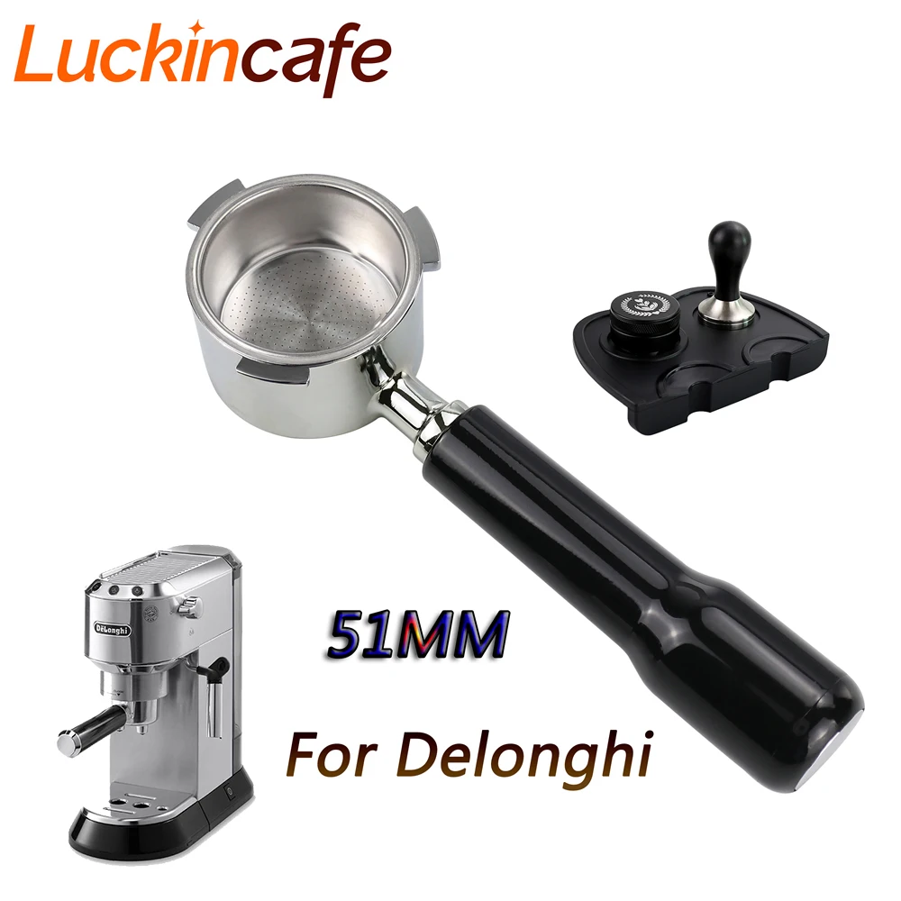 Portafiltro sin fondo para café Delonghi EC680/EC685, 51mm, cesta de filtro de repuesto, accesorio de la máquina Barista Espresso