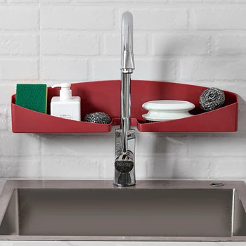 

Bathroom Hole-Free Seamless Wall-Mounted Shelves Storage Rack Bathroom Suction Wall Storage Rack TB Sale