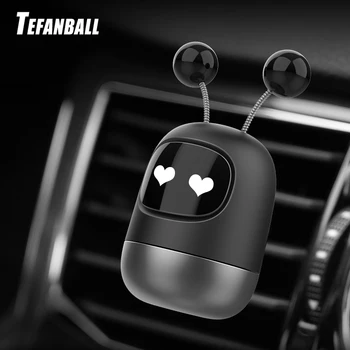 

Tefanball Cute Robot Car Perfume Air Freshener Aromatherapy Solid for Car Air Vent Outlet Freshener Air Condition Clip Diffuser