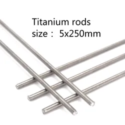 2 tiges et arbres en titane de 5mm de diamètre et 250mm de longueur pour outils industriels 