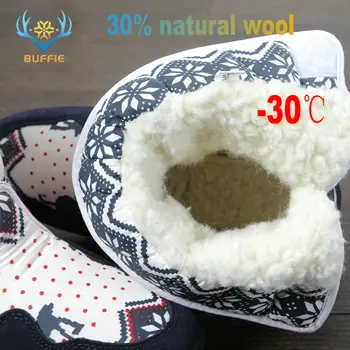 

M906navydeer Women winter boots Lady warm shoes snow boot 30% natural wool insole cow suede toe plus size 35- 41 Christmas Deer