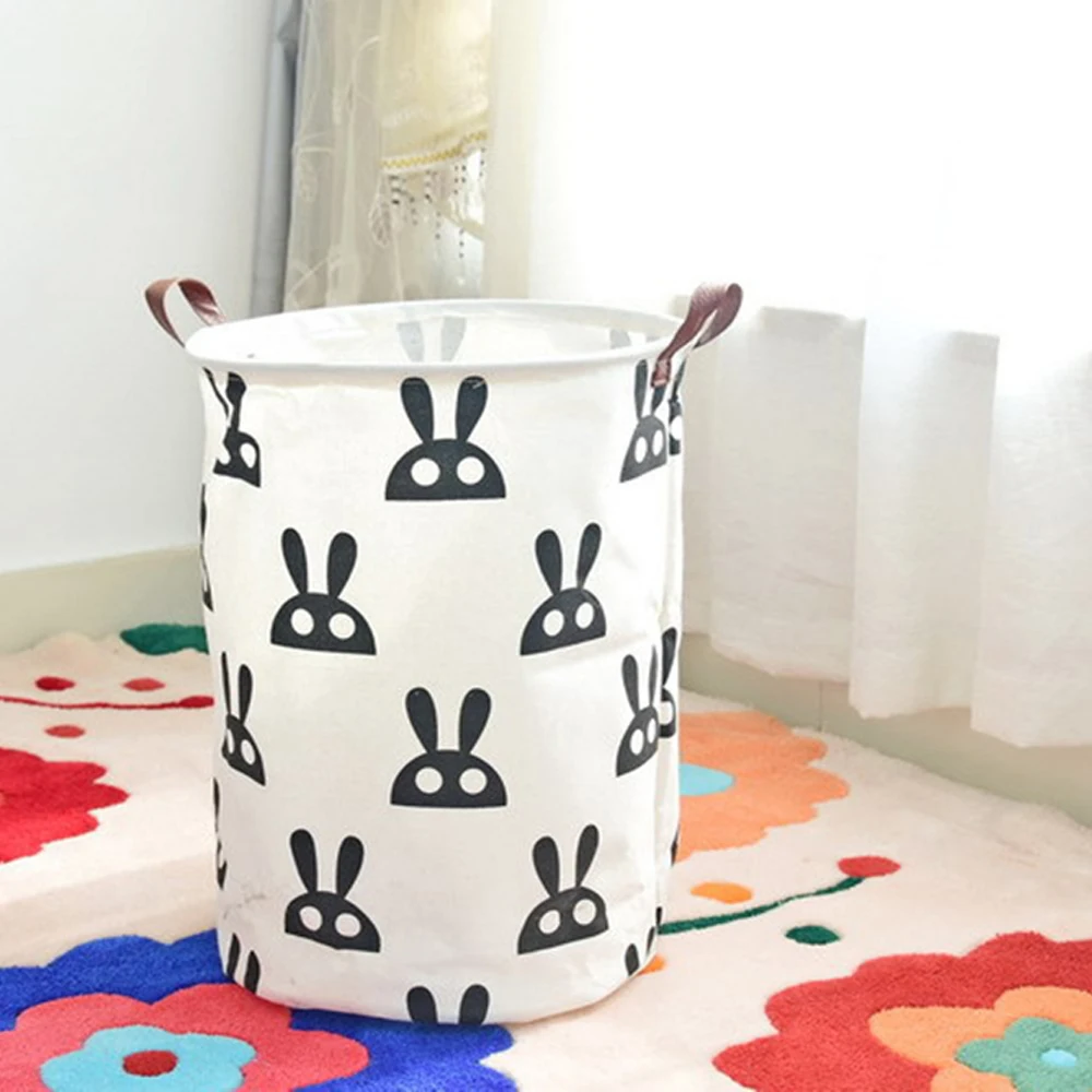 rabbit Милое литературное водонепроницаемое ведро для хранения грязной одежды бочонок закуска игрушка сумка для хранения мелочей может стоить складная корзина для хранения - Цвет: rabbit