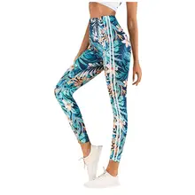 Женские спортивные штаны с принтом в виде джунглей, эластичные штаны для занятий фитнесом, штаны для бега, йоги, сексуальные обтягивающие брюки, одежда