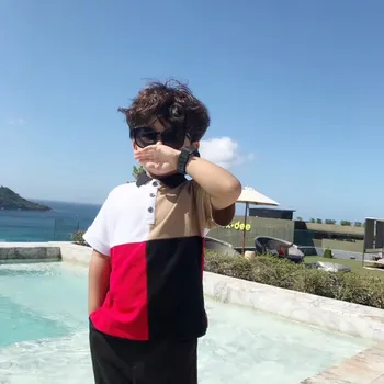 

2020 New Kids T-shirt for Boy Baby Kids Patchwork Tee Shirt Clothing for Girl Summer Children Top Clothes Letter Pattern