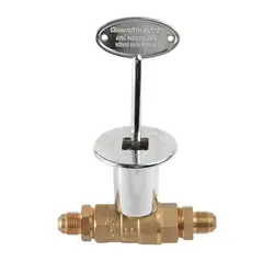 1/2 Inch Straight Gas Valve Key Kit For Fire Pit Fireplace Shut-Off Valve Kit Include 3 Inch Fireplace Key Male Flare X 2 PCS