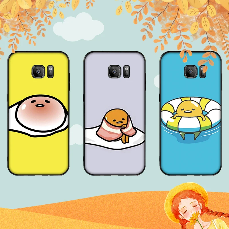 Gudetama Lazy egg роскошный черный чехол для samsung A3 4 5 6 plus A8 9 A10 A20 30 A40 50 A60 A70 2017 M40 J6 крышка |