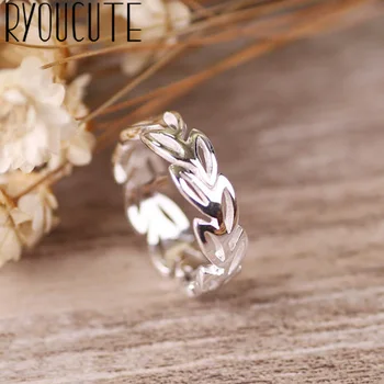 

New Leaf Rings For Women Open Rings Brand Female Jewelry Valentines Day Gift