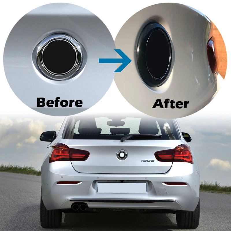 Copertura Anello Bagagliaio Nero Lucido Per BMW Serie 1 F20 F21 2011-2019 - Decorazione Telaio