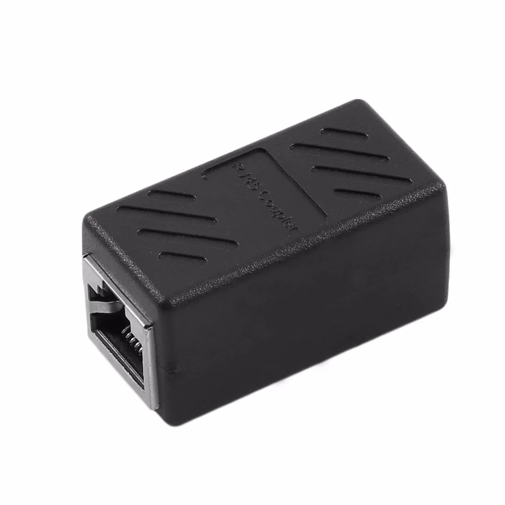 OXA Black Female to Female Network LAN Connector Adapter Coupler Extender RJ45 Ethernet Cable Join Extension Converter Coupler