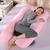 Bubble Kiss U-Shape Large Pregnancy Pillows Cotton Sleep Support Pillow For Pregnant Cartoon Pattern Maternity Side Sleepers 5