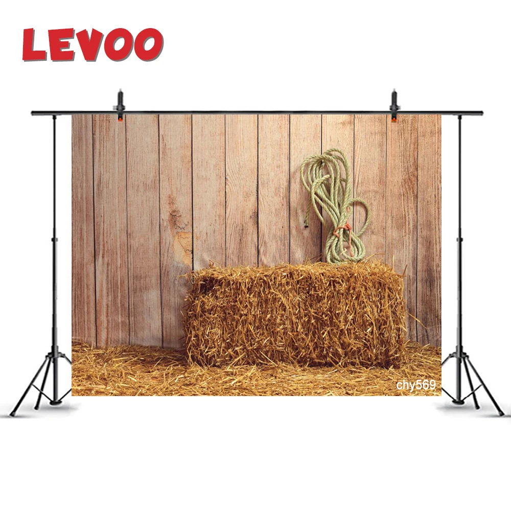 LEVOO осень фон для фотосъемки с изображением сена фермы сарая сено веревки
