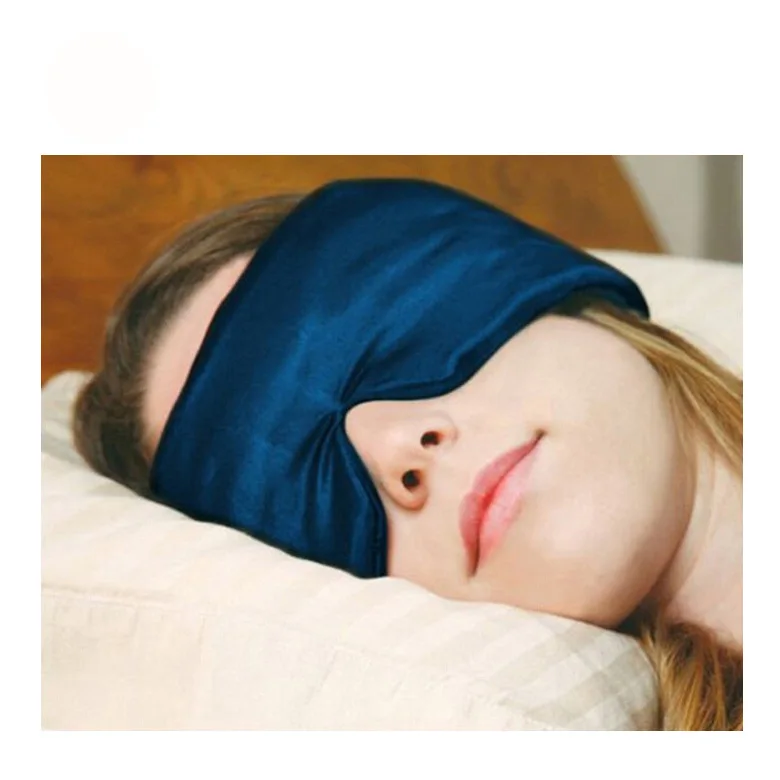 

Comfortable Soft Silk Eye Mask Sleep Shading Breathable Protection Eye Patch Double-Sided Solid Color Eye Patch