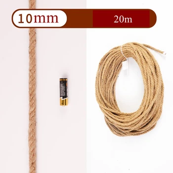 

10mm/20/25/30mm Natural Thick Strong Jute Rope Tie Wrap Hemp Rope Buiding Ship Fence Rope Indoor and Outdoor Decoration String