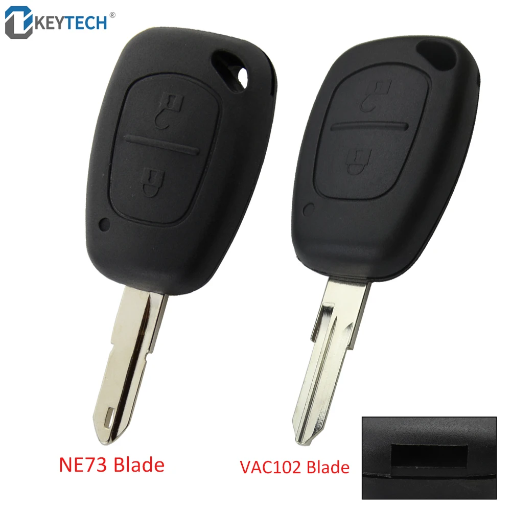 OkeyTech 2 кнопки Замена ключа автомобиля оболочки для Vauxhall/Opel Vivaro/Renault Movano Trafic Renault Kangoo VAC102/NE73 лезвие