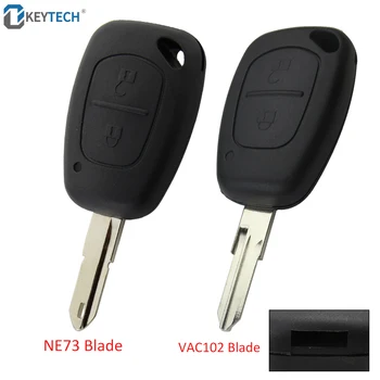 

OkeyTech 2 Buttons Replacement Car Key Shell For Vauxhall/Opel Vivaro/ Renault Movano Trafic Renault Kangoo VAC102/NE73 Blade