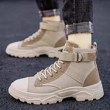 

New autumn and winter men's shoes Martin boots high-top comfortable casual sports shoes breathable walking light shoes