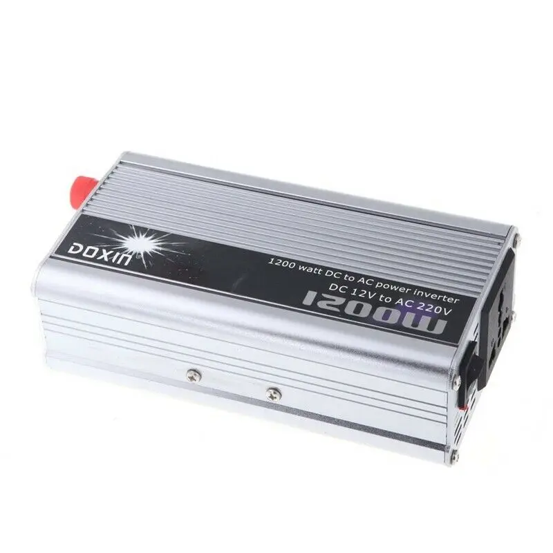 Hot Sales 20X(Doxin 1200W Watt 12V DC to 220V AC Power Inverter Portable Car Charger 9Q4)
