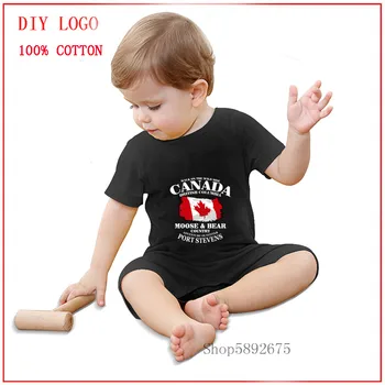 

New Style Short Sleeve baby clothing romper Cotton Newborn Body Suit Canada - Maple Leaf - Vintage Look Romper 2020 hot cute
